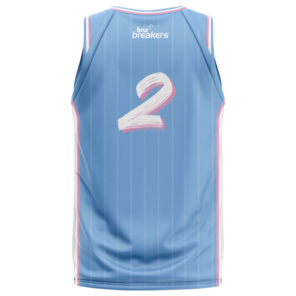 NZ Breakers NBL25 Fan Jersey - Blue - Bairstow