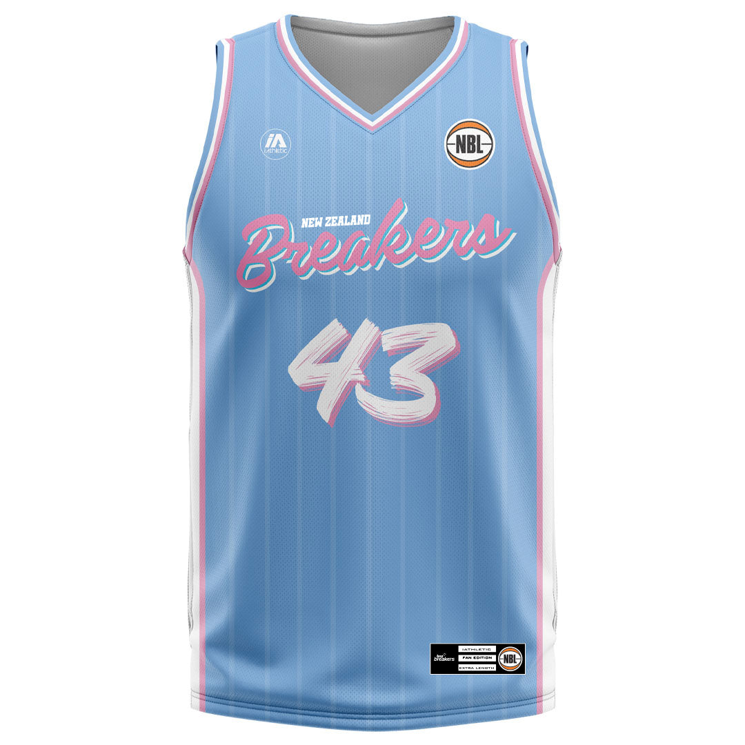 NZ Breakers NBL25 Fan Jersey - Blue - Bolden