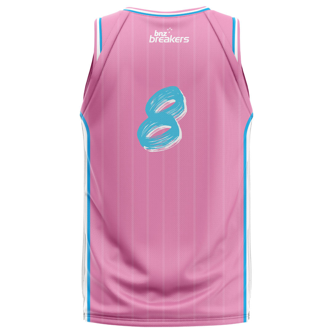 NZ Breakers NBL25 Fan Jersey - Pink - McCarron