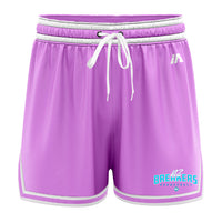 NZ Breakers Staple Casual Shorts with Pockets - Pink/White